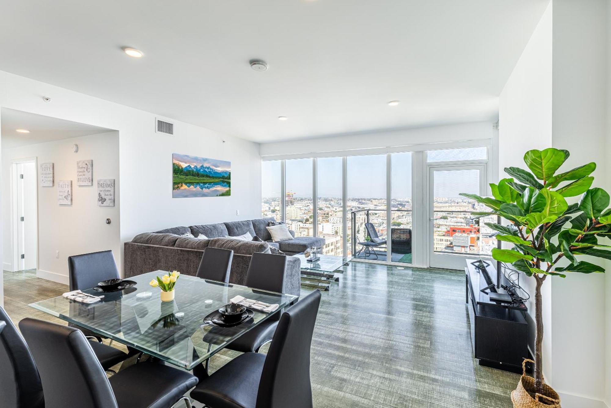 Top Floor High Rise 3 Bed Dtla Skyscraper Penthouse Los Angeles Dış mekan fotoğraf