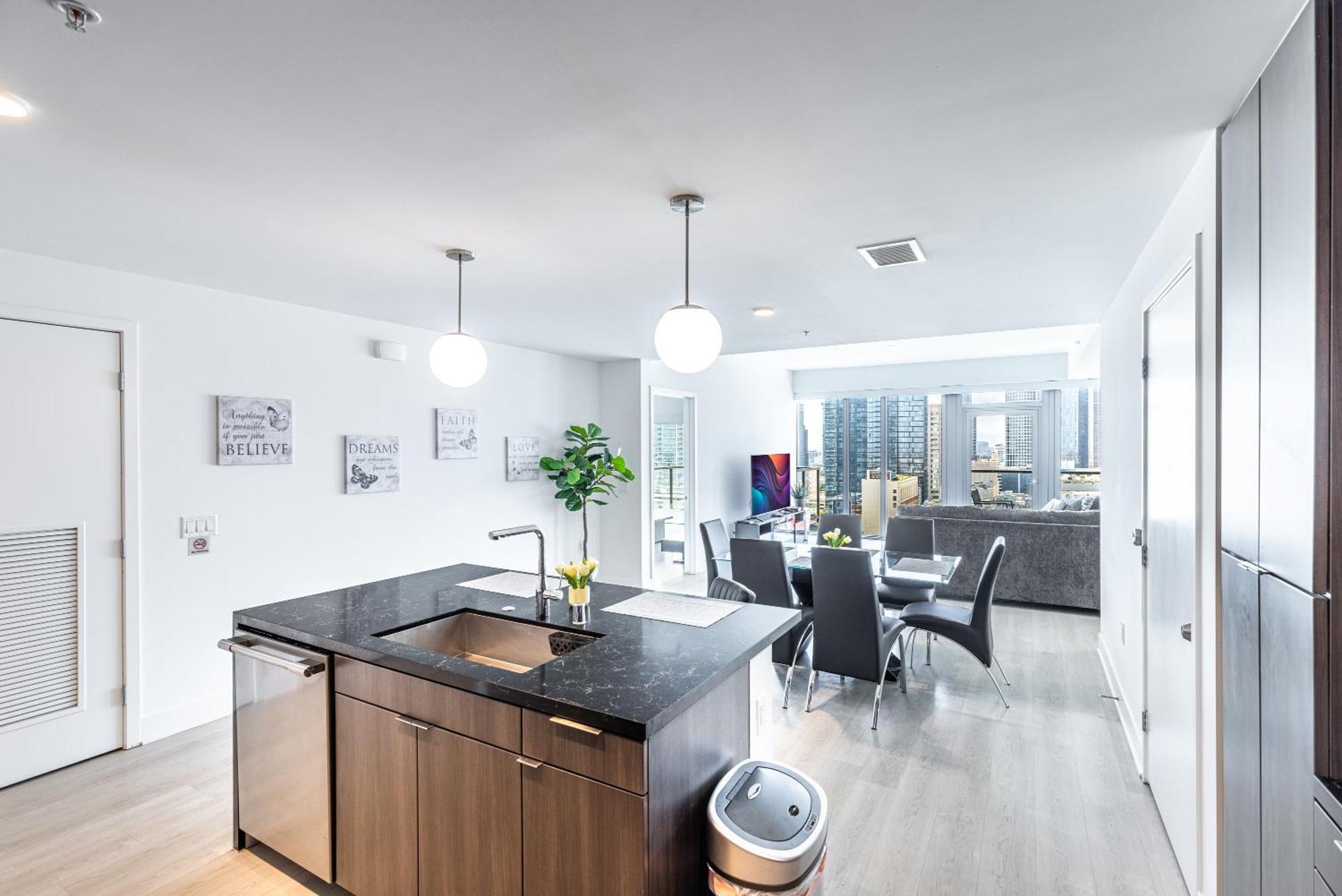 Top Floor High Rise 3 Bed Dtla Skyscraper Penthouse Los Angeles Dış mekan fotoğraf