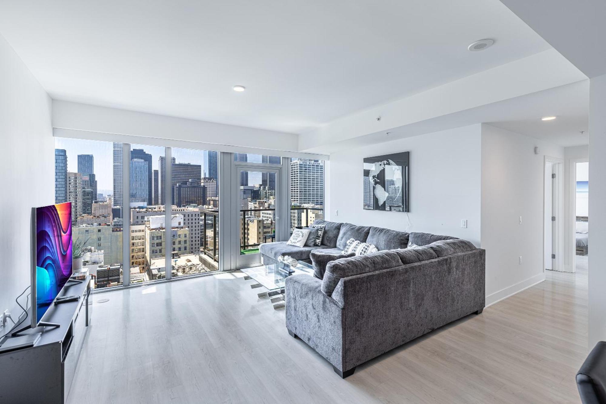Top Floor High Rise 3 Bed Dtla Skyscraper Penthouse Los Angeles Dış mekan fotoğraf